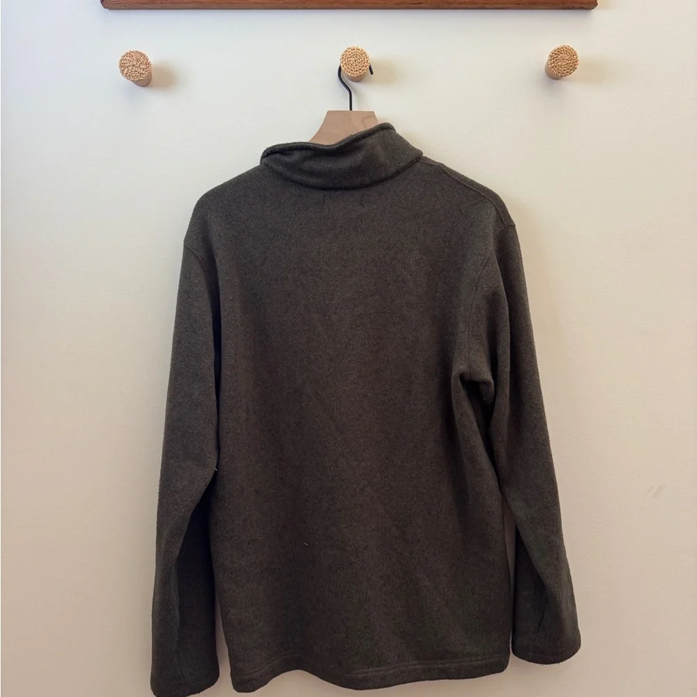 Eddie Bauer Men's Dark Green Quarter Zip Sweater - Picture 4 of 4